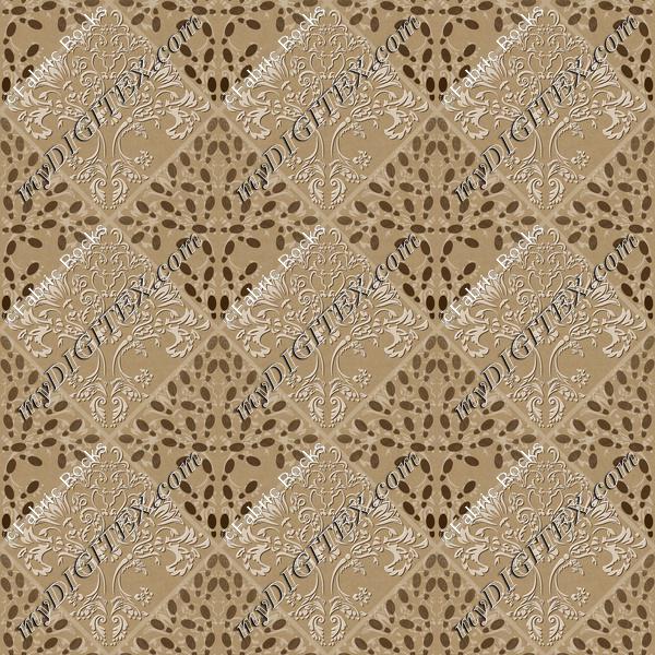 Flocked Damask Footprints