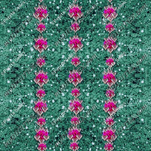flowers love and metal hearts
