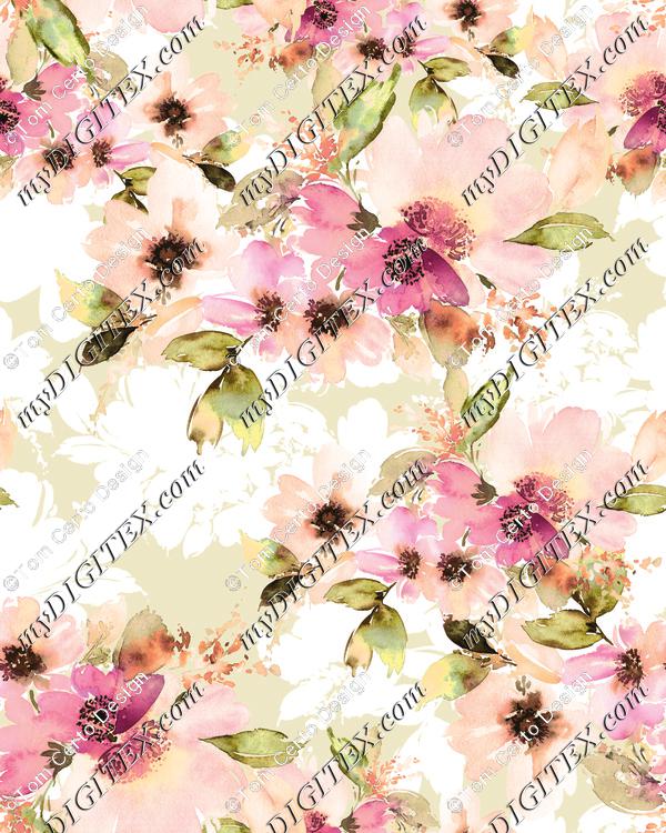 painterly watercolour floral design