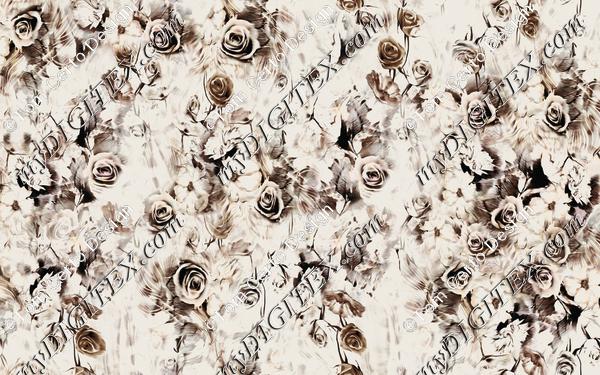 blur roses print