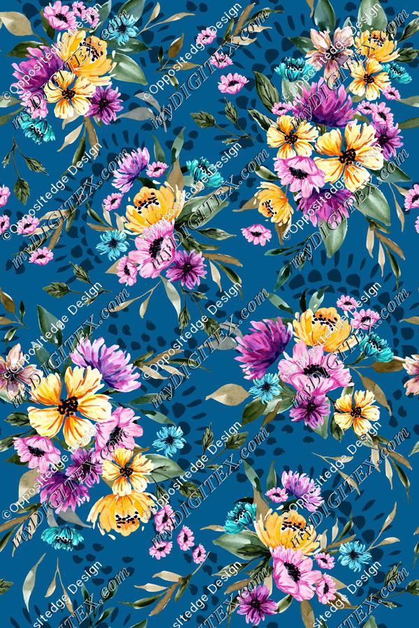 Daphnie Floral Garden V02 - Blue 02