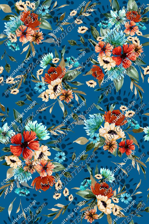 Daphnie Floral Garden V03 - Blue 02