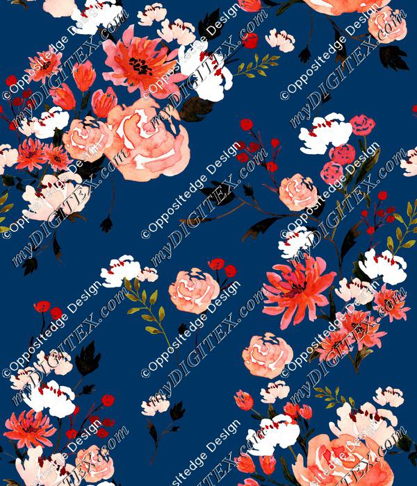 Darling Coral Garden-Dark Blue