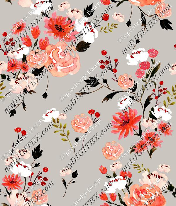 Darling Coral Garden-Light Gray