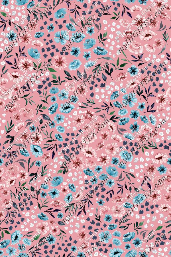 Ditsy Spring Watercolor Flower V.01-Pink