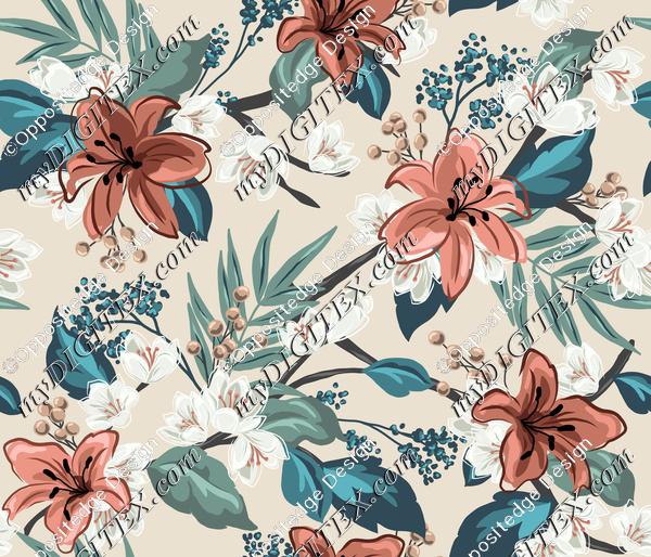 Carnation Chintz - Beige-01
