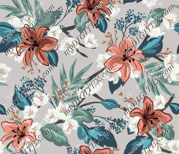 Carnation Chintz - Gray-01