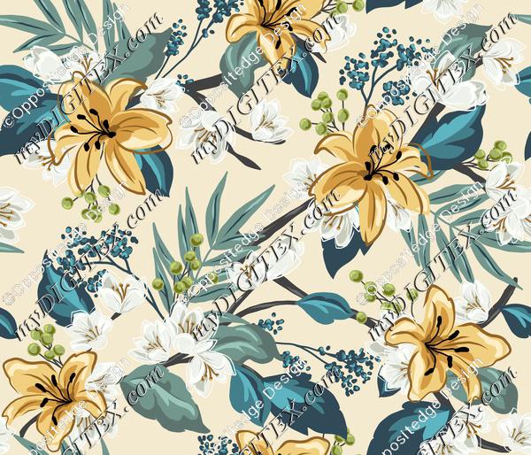 Daffodil Chintz - Beige-01