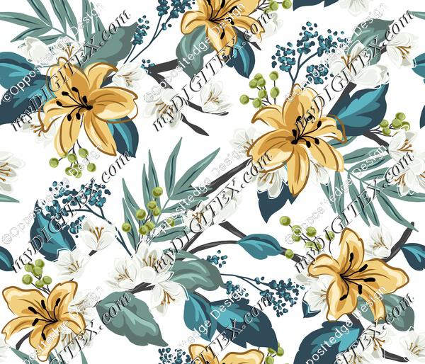 Daffodil Chintz - White-01