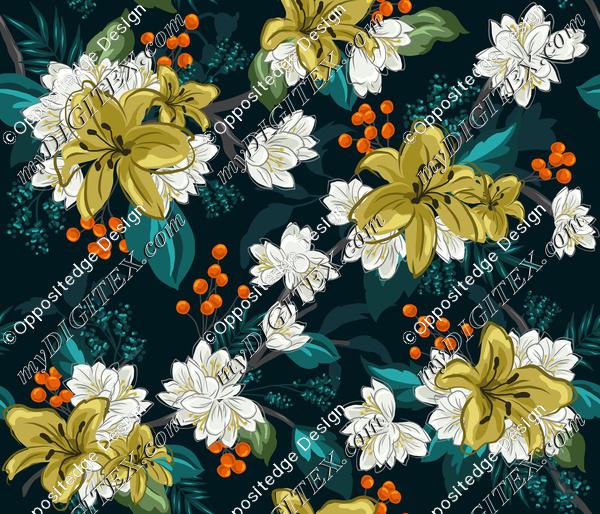 Summer Chintz - DarkTeal-01