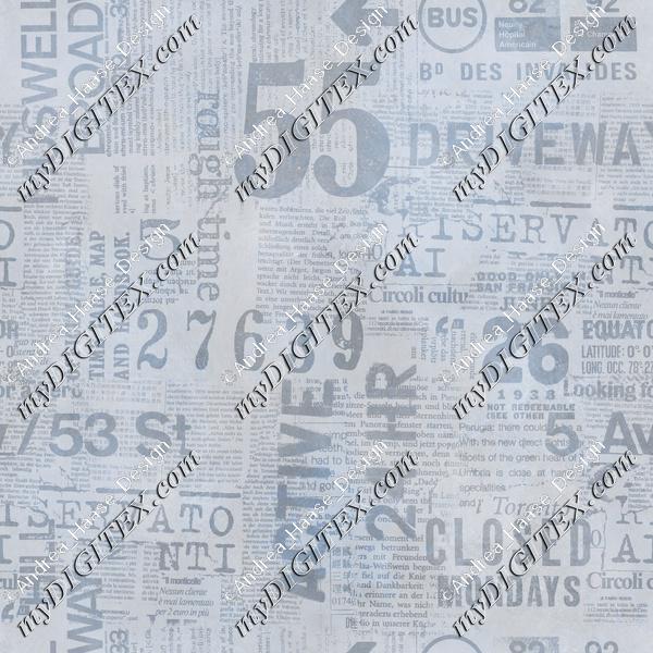 Grunge Newspaper Blue