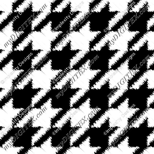 Fuzzy Houndstooth (B&W)