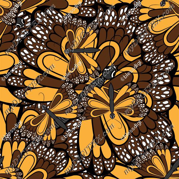 butterfly all over repeat pattern