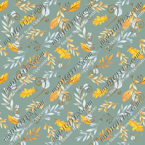 vintage_autumn_floral_tossed_sage_green_bkgd