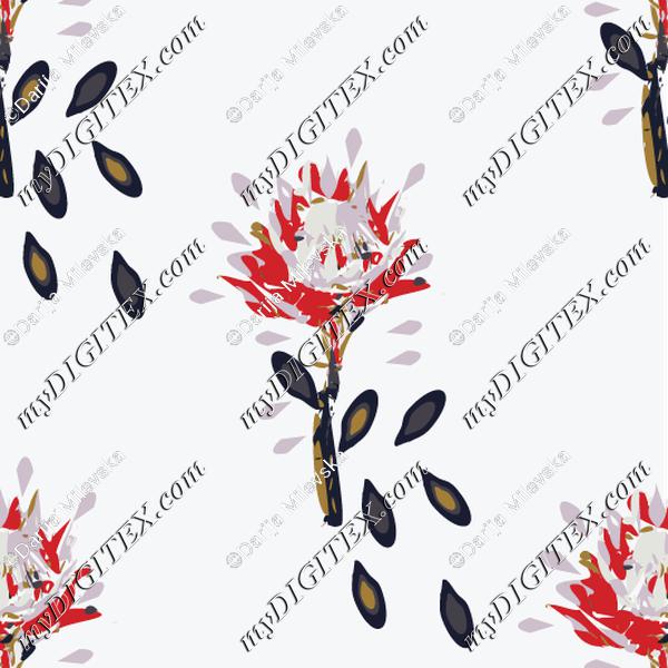 Native flower with leaves-03