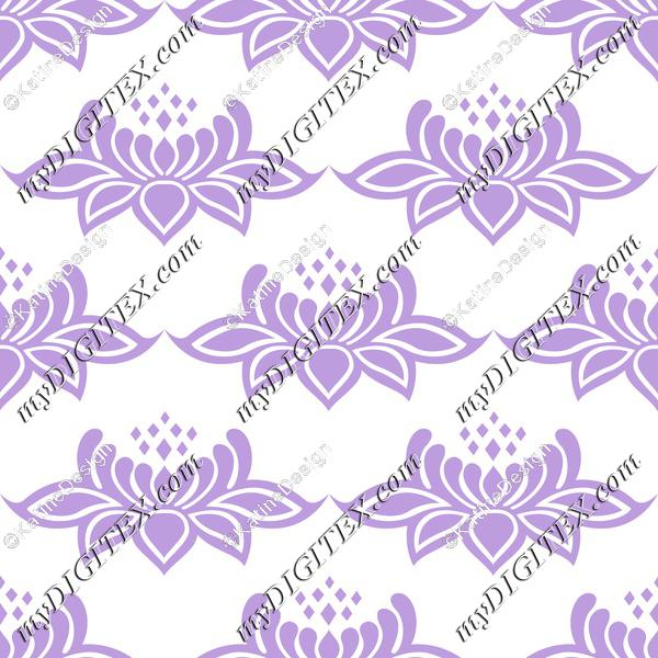 Lace damask violet flowers baroque victorian style