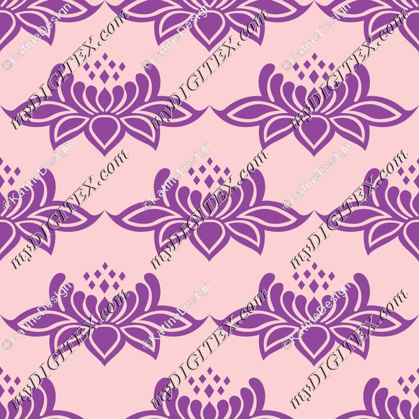 Lace damask violet flowers baroque victorian style