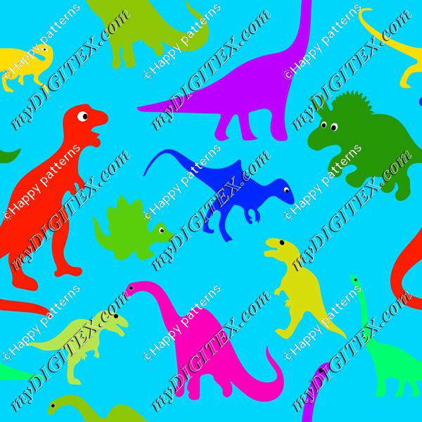 Dinosaurs, Dinosaur, Trex, T-rex, light blue