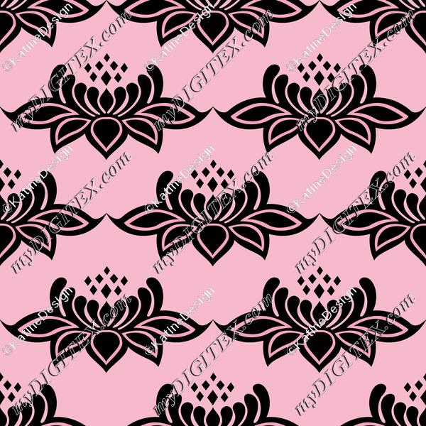 dark floral flowers roses Florals - fabric pattern design