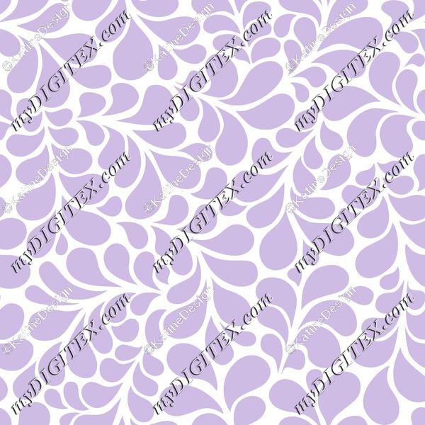 Splash lilac color flourishes with drops ornamental pattern style. Violet floral background