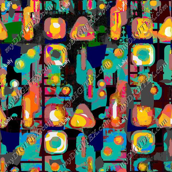Colorful painted shapes
