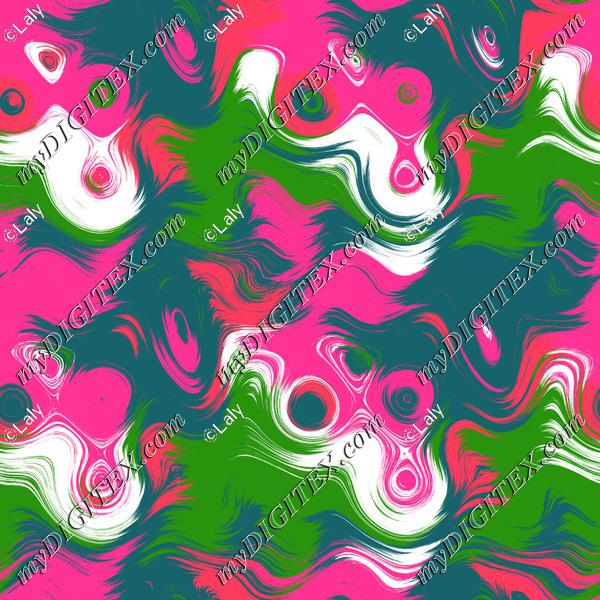 Green pink wavy strokes