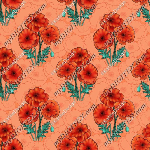 Poppy bouquet orangeBIG