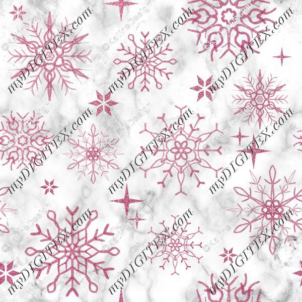 Snowflake marble pink