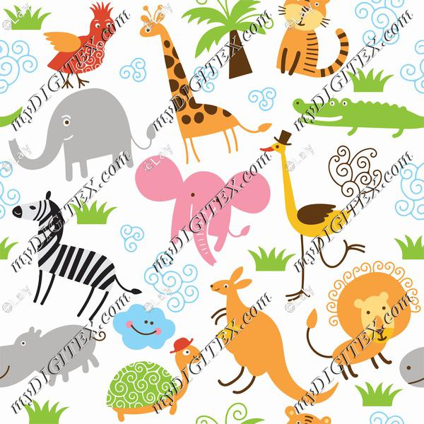 Jungle animals pattern