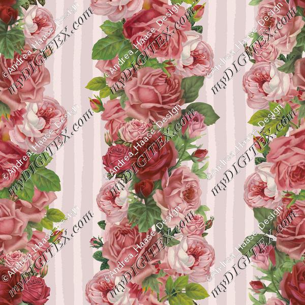 Vintage Rose Stripes