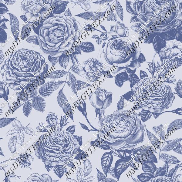 Vintage Roses Blue