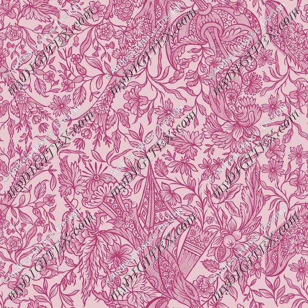 Vintage Flower Pattern Pink