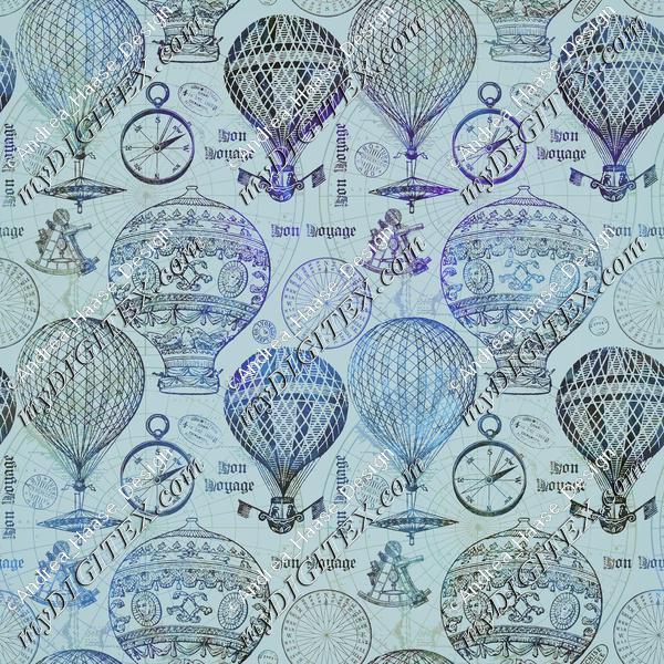 Vintage Travel Hot Air Balloon