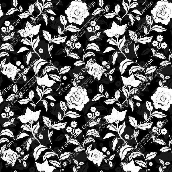 B&W floral