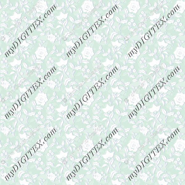 White floral print