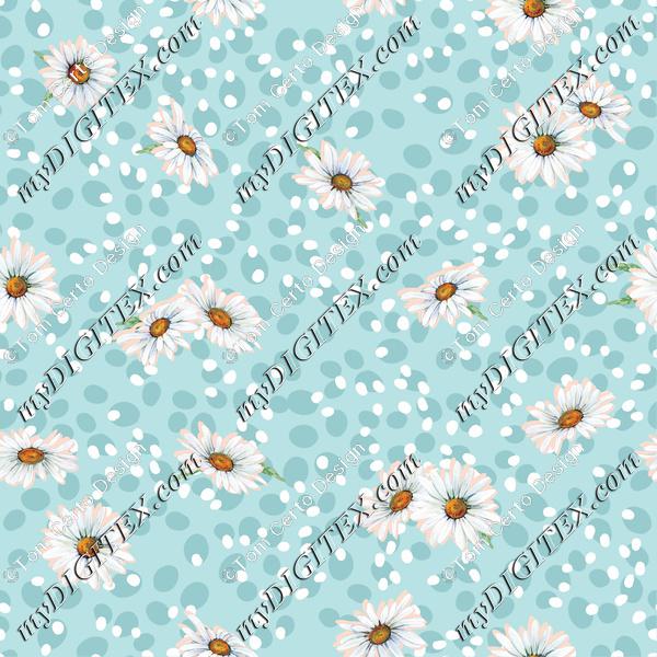 Dots daisy floral print