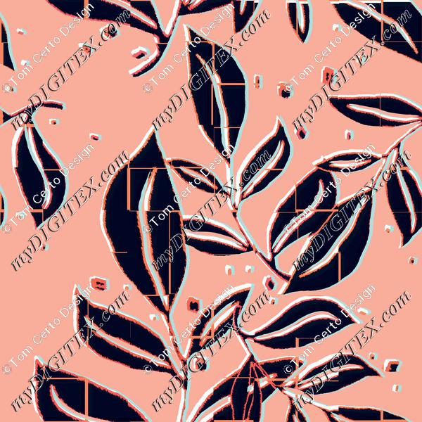 Abstract Leaves print