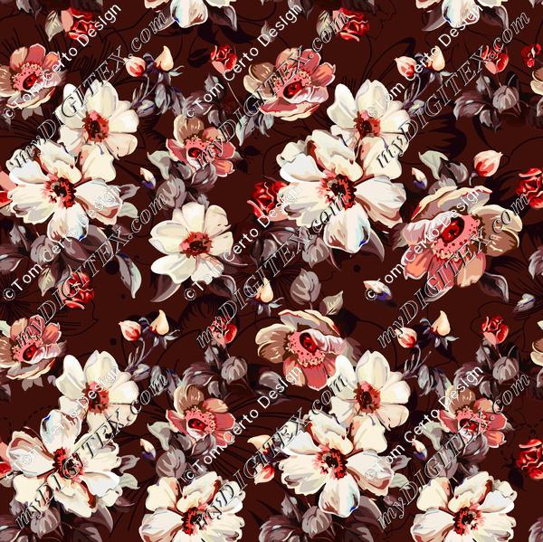 Illustration floral print elegant