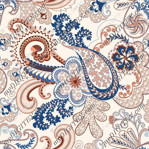 Boho paisley floral