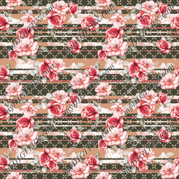 Roses stripe print