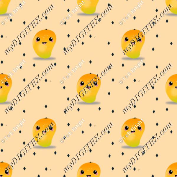mango fruit kawaii