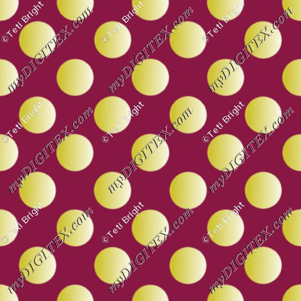 gold dots burgundy print