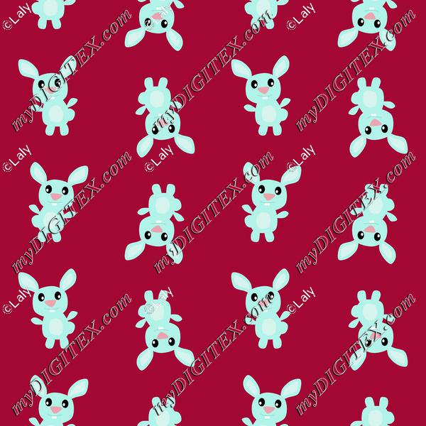 Blue bunny pattern