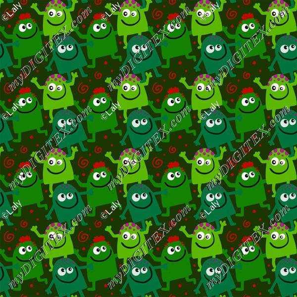 Green monsters pattern