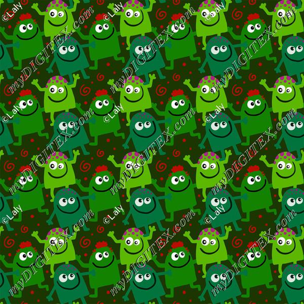 Green monsters pattern