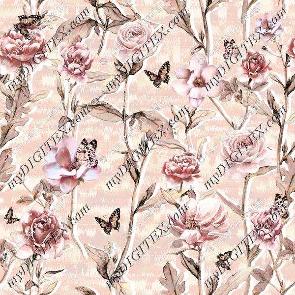 Butterflies and Flowers print