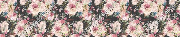 Winter Boho Blooms Charcoal