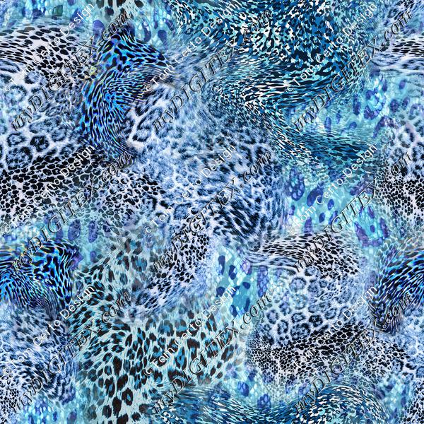 Blue skin animal print texture