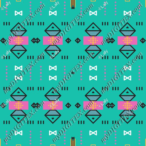 Shapes on a turquoise background