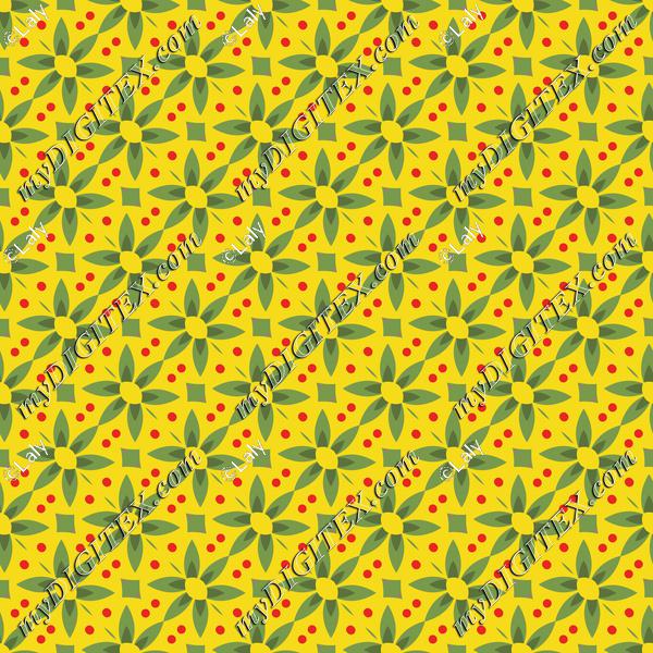 Green flowers pattern